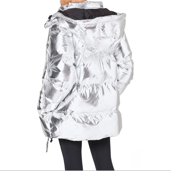 ivy park silver puffer jacket